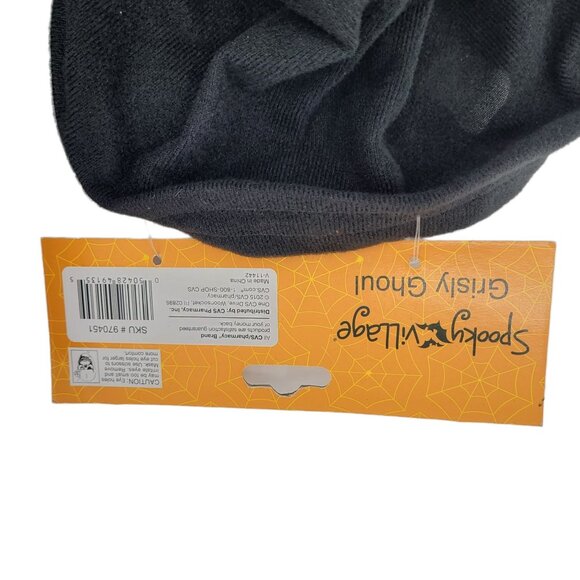 Black Hooded Skeleton and Devil Scary Mask Halloween Prop Static Costume - Picture 4 of 5